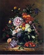 unknow artist Floral, beautiful classical still life of flowers.114 oil painting on canvas
